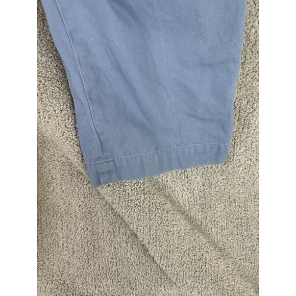 Brooks Brothers 346 Pants Mens 30x30 Blue Chino Casual Flat Front Straight Fit - Picture 7 of 16